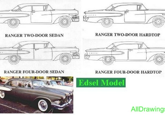 Edsel Ranger - drawings (drawings) of the car